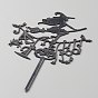 Acrylic Witch Cake Insert Card Decoration, for Halloween Cake Decoration