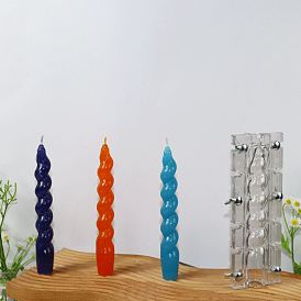 Transparent Plastic Candle Molds, for Candle Making Tools, with Screw, Candle Shape