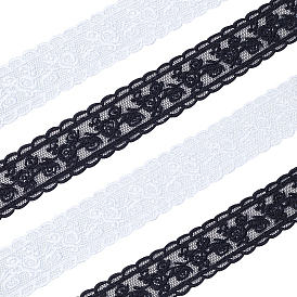 10 ярды 2 цвета молочные волокна вышивка цветочная кружевная отделка, для пошива одежды