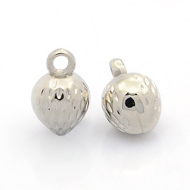 Ccb Fruchtanhänger aus Kunststoff, Erdbeer-Charme, 15x10x9.5 mm, Bohrung: 3 mm