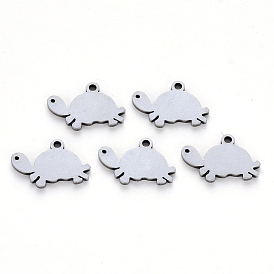 304 Stainless Steel Charms, Laser Cut, Tortoise