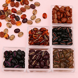 30Pcs Acrylic Coffee Bean Beads, DIY Jewelry Accessories