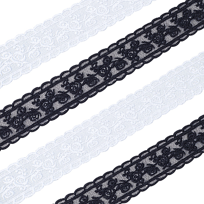 10 ярды 2 цвета молочные волокна вышивка цветочная кружевная отделка, для пошива одежды