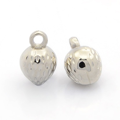 Ccb Fruchtanhänger aus Kunststoff, Erdbeer-Charme, 15x10x9.5 mm, Bohrung: 3 mm