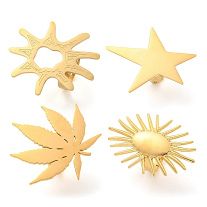 304 регулируемые кольца из нержавеющей стали для женщин, золотые