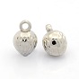 CCB Plastic Fruit Pendants, Strawberry Charms, 15x10x9.5mm, Hole: 3mm