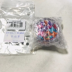 100Pcs Opaque Acrylic Beads, Butterfly