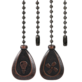 Удлинитель железной цепи, с латунным потолочным вентилятором в форме капли и подвеской в виде лампочки