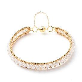 304 bracelets en acier inoxydable, avec perles de zircone cubique et fermoir magnétique