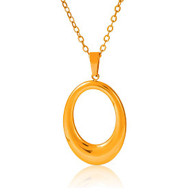 304 Овальные полые подвески из нержавеющей стали для женщин