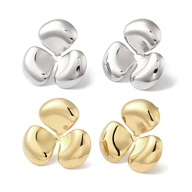 304 Stainless Steel Stud Earrings for Women, Clover
