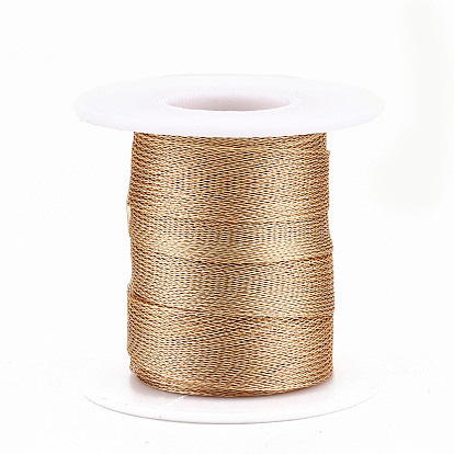 Expandable Brass Braided Wire Mesh, Flat Mesh Chain, with Spool, for Hair Accessory Jewelry Making