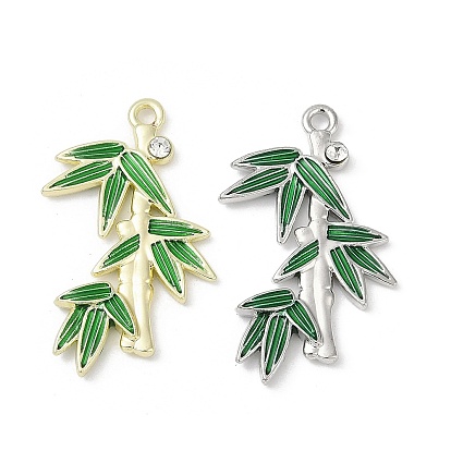 Подвески со стразами из сплава эмали, без кадмия, без никеля и без свинца, бамбук