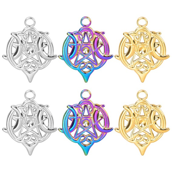 304 подвески из нержавеющей стали, очарование луны и звезды