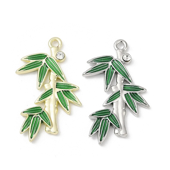 Подвески со стразами из сплава эмали, без кадмия, без никеля и без свинца, бамбук