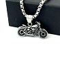 Ожерелья с подвесками в виде мотоциклов из нержавеющей стали для мужских панк-винтажных украшений