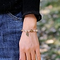 Crystal Glass Stretch Bracelet, Jewely for Women, Leaf