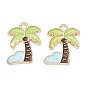 Alloy Enamel Pendants, Coconut Tree Charms