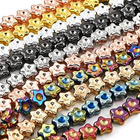 Стеклянные бусины с гальваническим покрытием , звезда, полное покрытие