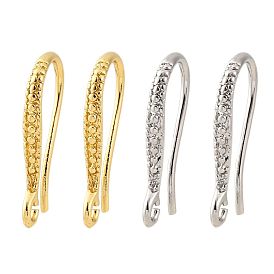 Латунные крючки для сережек, без свинца и без кадмия, долговечный, стойки покрытие