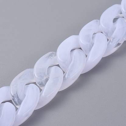 Handmade Acrylic Curb Chains/Twisted Chains, Imitation Gemstone