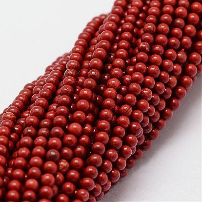 Natural Red Jasper Beads Strands, Round