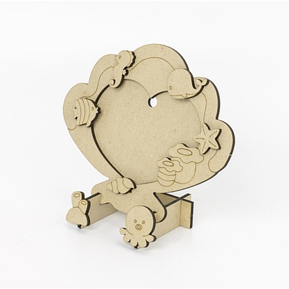DIY Handmade Wooden Shell Shape Shaker set, for DIY Photo Frame & Keychain Making
