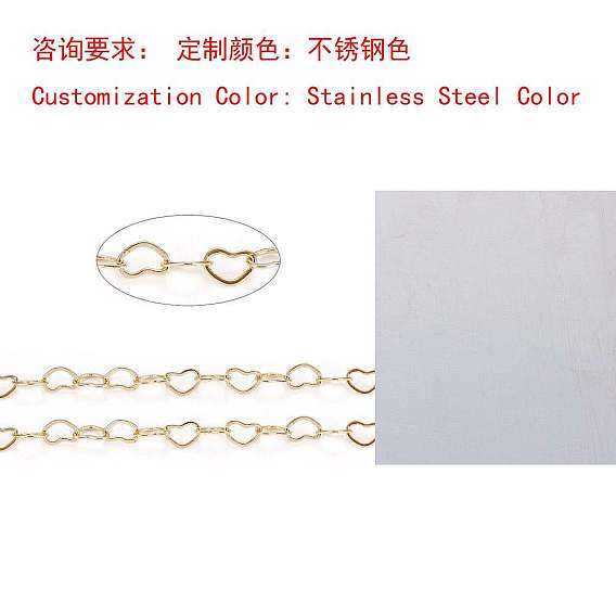 304 ссылка цепи из нержавеющей стали сердце, с катушкой, пайки