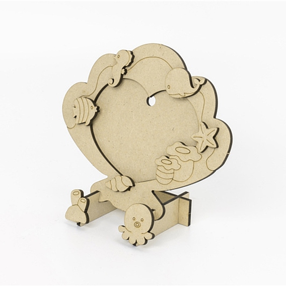 DIY Handmade Wooden Shell Shape Shaker set, for DIY Photo Frame & Keychain Making