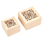 Platane Wood Box, Snap Top, Visual Window, Square