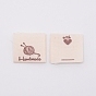 Cotton Sewing Labels, Cloth Labels, for Sewing, Knitting, Crafts, Word Handmade, Khaki