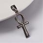 316 хирургические подвески из нержавеющей стали, Анк крест, 28x13x2 мм, отверстие : 7x4 мм