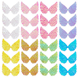 40шт 8 цвета сверкающие ткани кабошоны, крыло, для заколки для волос, одежда, украшение торта