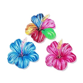 Double-sided Printed Opaque Acrylic Pendants, Flower