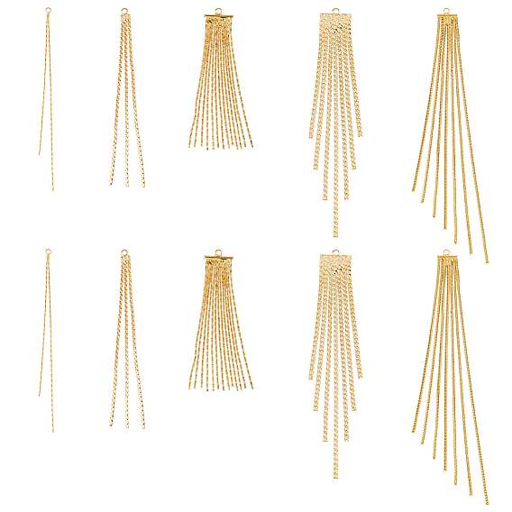 10 шт 5 стиль латунная цепь кисточка большие подвески