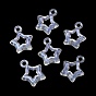 Transparent Acrylic with Glitter Pendants, Star