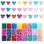 Crackle Glass Beads Strands, High Luster, with Two Tone, Round