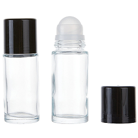 Стеклянные пустые бутылки с эфирным маслом, с пластиковой крышкой