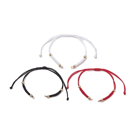 3 ensembles de cordons en nylon tressés de couleurs pour la fabrication de bracelets à faire soi-même