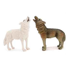 Resin Crafts Wolf Statue, for Home Office Cabinet Deaktop Decoration