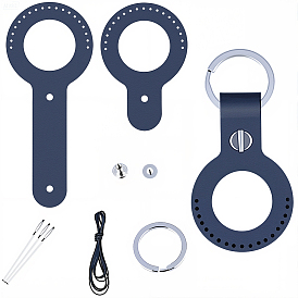 1 Комплекты подвесных застежек для сумок из коровьей кожи, включая металлическое кольцо для ключей, тканевый лист, иглы, шнур, оснастки кнопки, платина