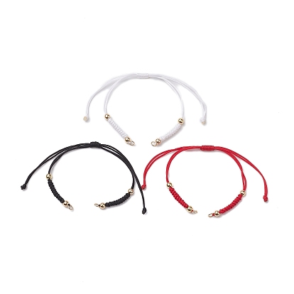 3 Farben geflochtene Nylonschnur-Sets für die Herstellung von DIY-Armbändern