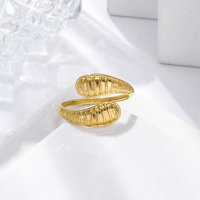 Каплевидные 304 открытые манжеты из нержавеющей стали для женщин