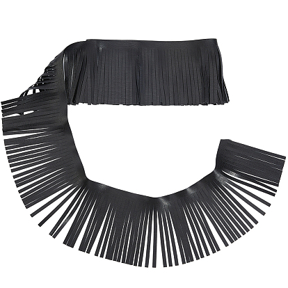 2м отделка бахромой из искусственной кожи и замши, Кожаная бахрома с кисточками для шитья своими руками, украшения платья и юбки