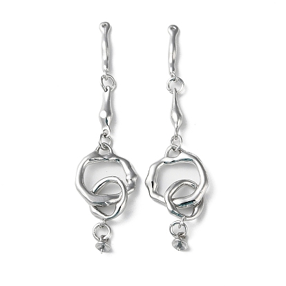 Поручни из латунной чашки, переплетенные кольца, подвесные дужки для полупросверленных бусин, без кадмия, без никеля и без свинца