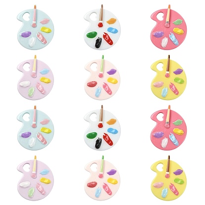 30 шт 6 цвета подвески из непрозрачной смолы, палитра