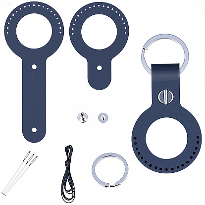 1 Комплекты подвесных застежек для сумок из коровьей кожи, включая металлическое кольцо для ключей, тканевый лист, иглы, шнур, оснастки кнопки, платина