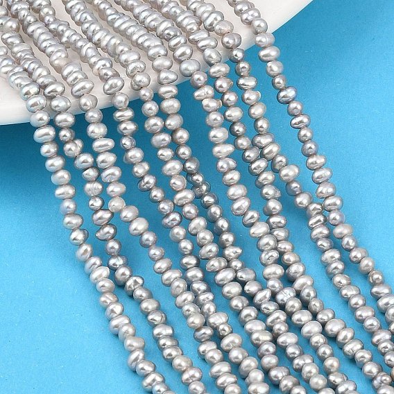 Нити из натурального культивированного пресноводного жемчуга, картофель, класс 4а++