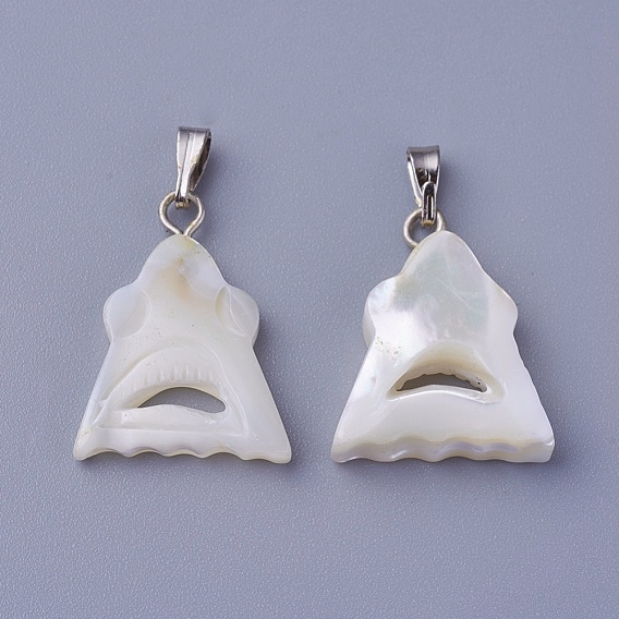 Shell Pendants, with Brass Findings