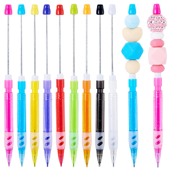 9шт. 9 цветной пластиковый механический карандаш, железная ручка из бисера, для индивидуальной ручки своими руками